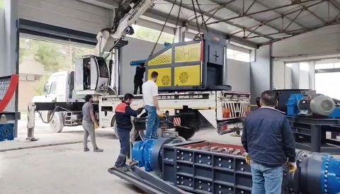 Tire recycling project equipment is being installed in Turkey